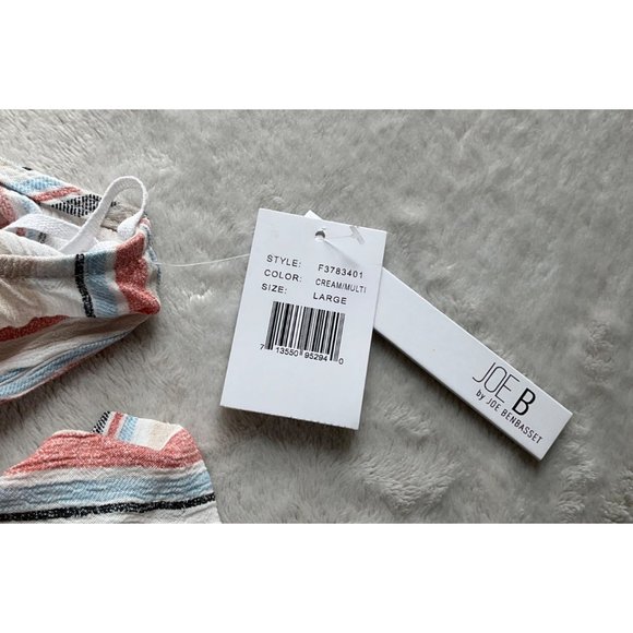 New Joe B striped Rayon Romper size large New with tags - Picture 8 of 10